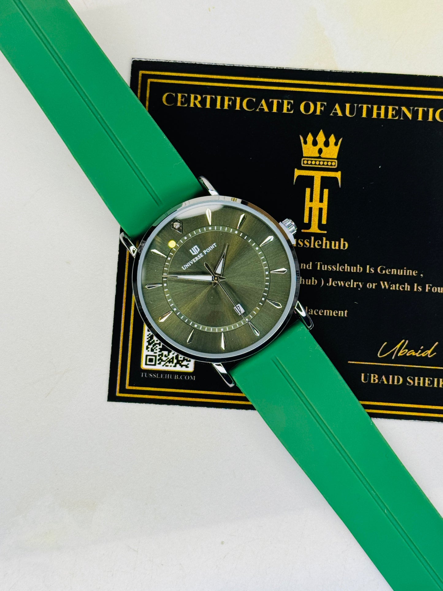 Forest Green Slim Balloon Universe Point Watch