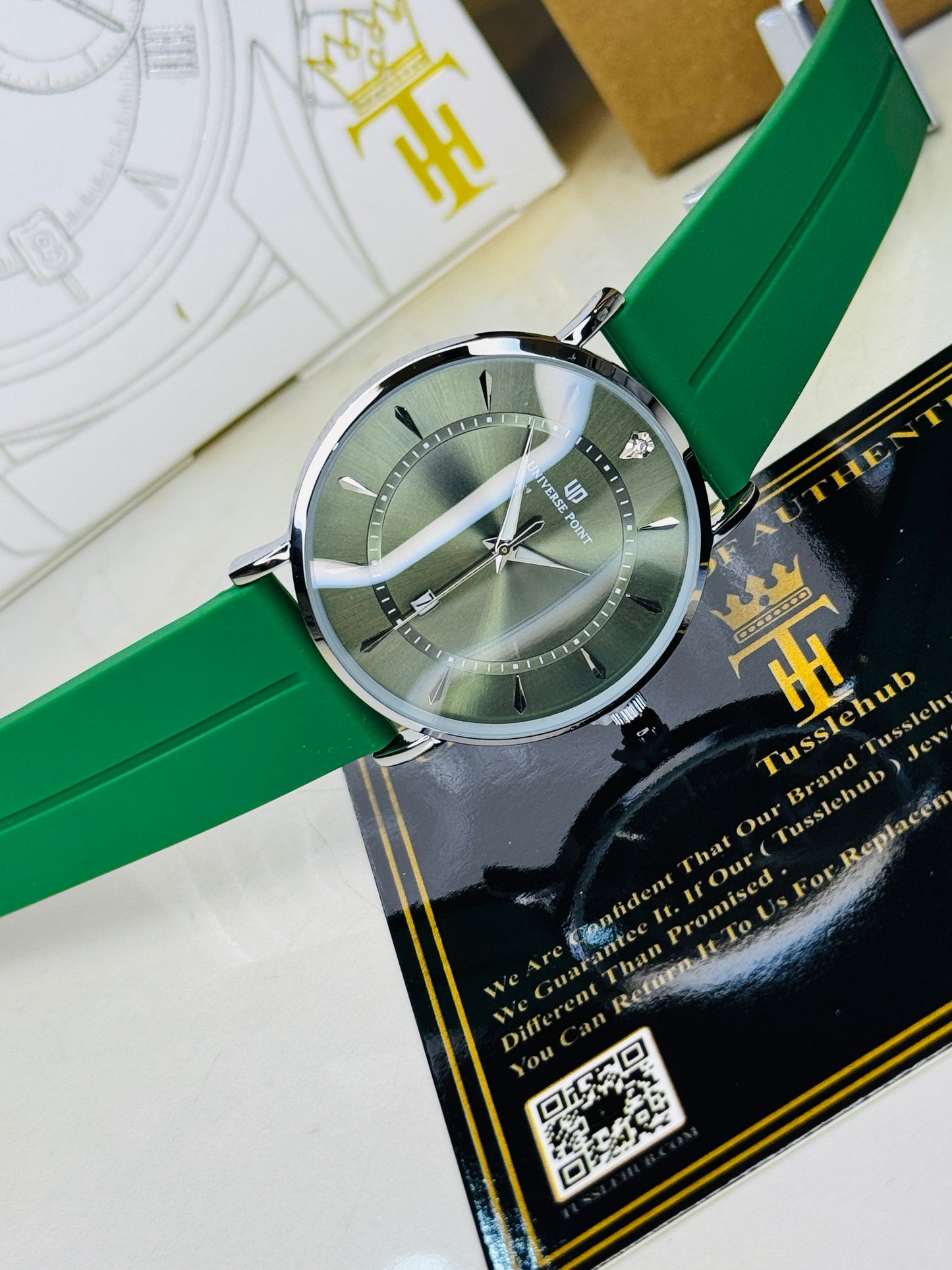 Forest Green Slim Balloon Universe Point Watch