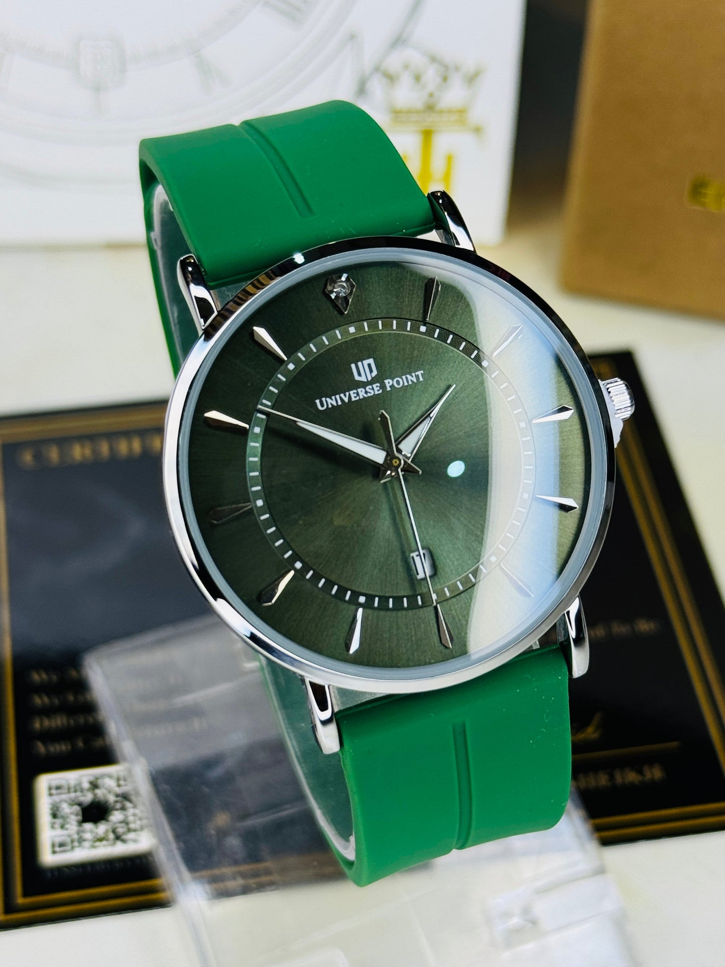 Forest Green Slim Balloon Universe Point Watch
