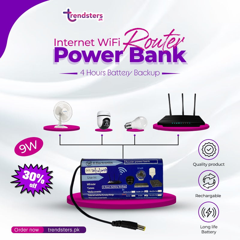 9V WiFi Router Power Bank
