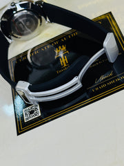 Black Silver Slim Balloon Universe Point Watch