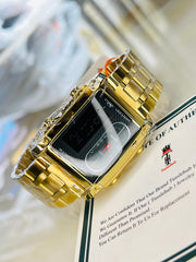 ساعة سكيمي 3 تايم الذهبية