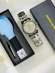 Two Tone Binbond Silver Prism Dial Watch