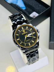 Two Tone Binbond Silver Prism Dial Watch