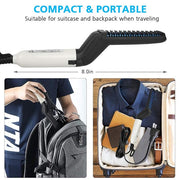 مكواة فرد الشعر للرجال، مشط متعدد الوظائف، فرشاة كهربائية لتجعيد الشعر، مشط لحية