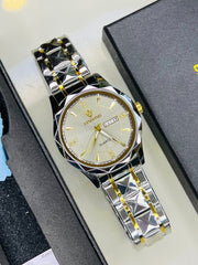 Two Tone Binbond Silver Prism Dial Watch