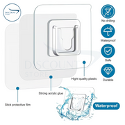 خطافات حائط ذاتية اللصق مزدوجة الجوانب - (مستوردة)