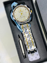 Two Tone Binbond Silver Prism Dial Watch