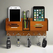 حامل جوال ومفتاح خشبي معلق على الحائط بتصميم ثلاثي الأبعاد يمكنك صنعه بنفسك