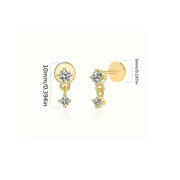 Flat Screw Back Drop Earrings For Women
