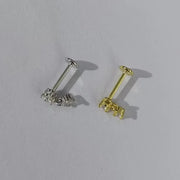 Flat Screw Back Drop Earrings For Women