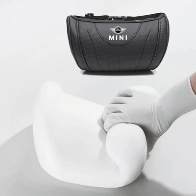 وسادة رقبة جلدية صغيرة للسيارة