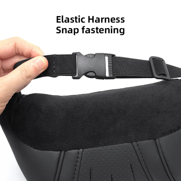 وسادة رقبة جلدية صغيرة للسيارة