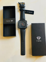 Tomi Square Black Dial Watch